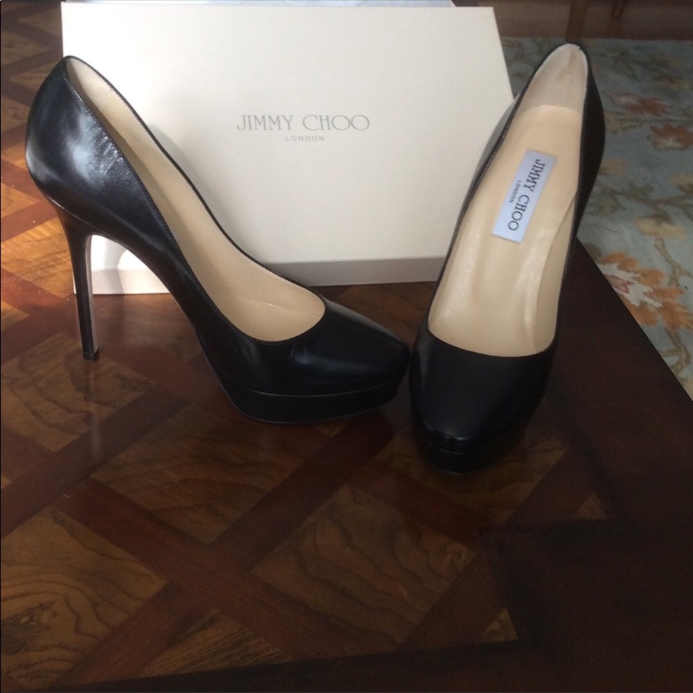 Jimmy choo cosmic platform shoes in black